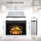 Edendirect 35'' Ventless Electric Fireplace Insert, Fire Crackling Sound, Remote Control, Mesh Screen, Black EF264B - alternate 4